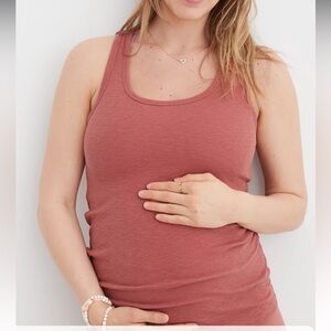 Mama by Aerie Pink & White 2 pack ribbed Maternity Sleeveless Tank Top XXL